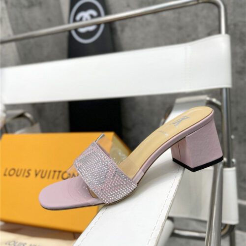 High Quality Luxury Louis Vuitton Transparent Hot Diamond Sandals – Style 09603 product detail