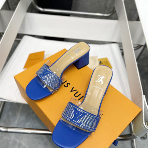 High Quality Luxury Louis Vuitton Transparent Hot Diamond Sandals – Style 16387 product detail