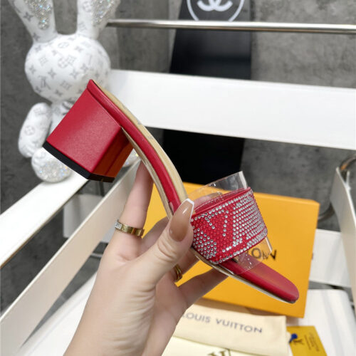 High Quality Luxury Louis Vuitton Transparent Hot Diamond Sandals – Style 59331 product detail
