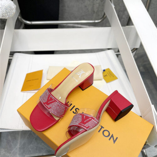 High Quality Luxury Louis Vuitton Transparent Hot Diamond Sandals – Style 59331 alternate view