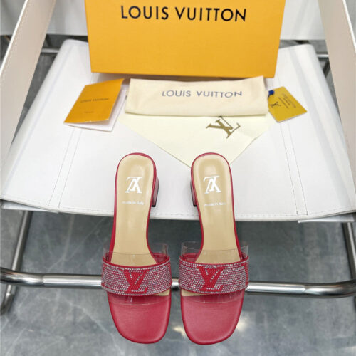 High Quality Luxury Louis Vuitton Transparent Hot Diamond Sandals – Style 59331 product detail