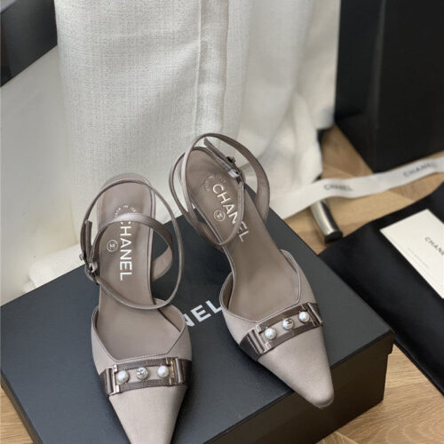 High Quality Luxury Chanel Vintage Pearl Buckle Sandals – Style 45894 product detail
