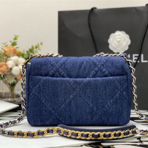 High Quality Luxury Chanel Denim 19 Bag alternate view