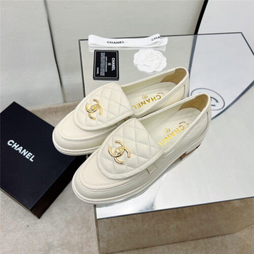 High Quality Luxury Chanel Classic Diamond Logo Loafers – Style 29062