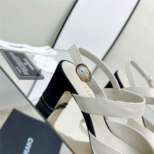High Quality Luxury Chanel Chunky Heel Sandals – Style 17382 product detail