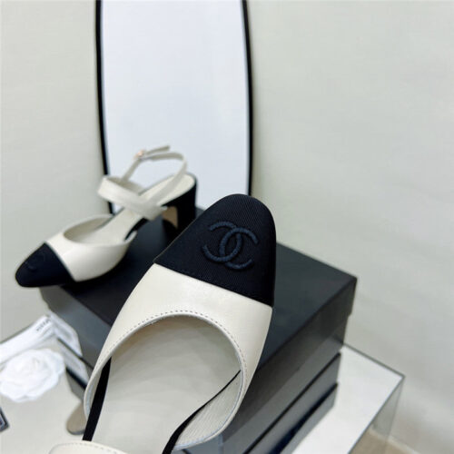 High Quality Luxury Chanel Chunky Heel Sandals – Style 17382 product detail