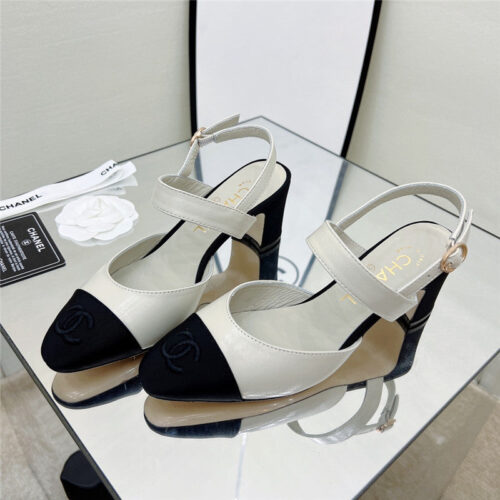 High Quality Luxury Chanel Chunky Heel Sandals – Style 17382 alternate view