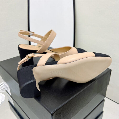 High Quality Luxury Chanel Chunky Heel Sandals – Style 51846 product detail