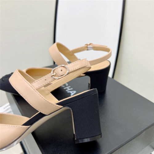 High Quality Luxury Chanel Chunky Heel Sandals – Style 51846 product detail
