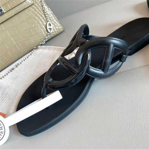 High Quality Luxury Hermes New Pig Nose Chain Flip Flops product detail