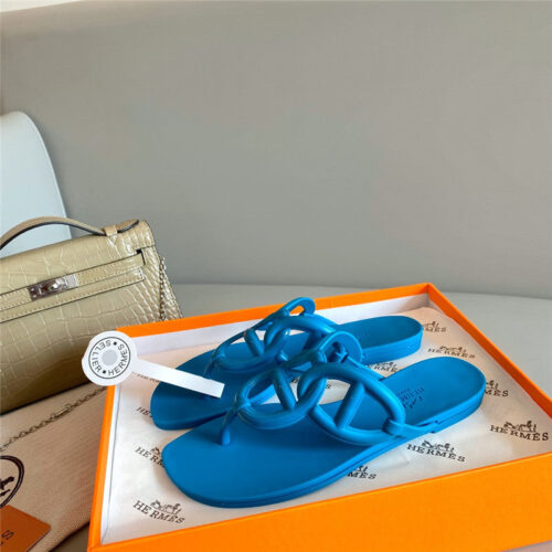 High Quality Luxury Hermes New Pig Nose Chain Flip Flops – Style 65219