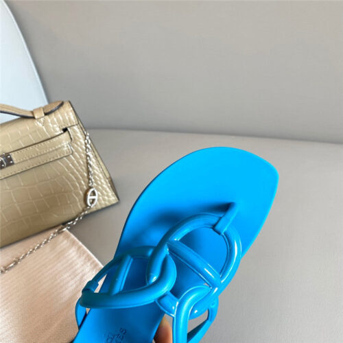 High Quality Luxury Hermes New Pig Nose Chain Flip Flops – Style 65219 product detail