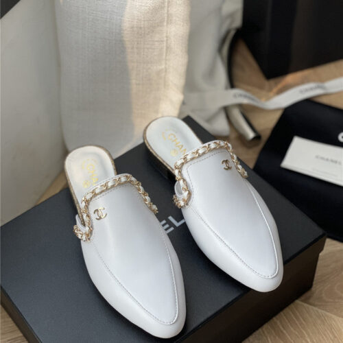 High Quality Luxury Chanel Classic Chain Slippers – Style 20646