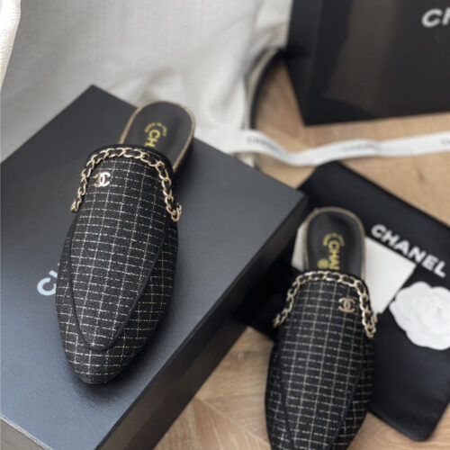 High Quality Luxury Chanel Classic Chain Slippers product detail