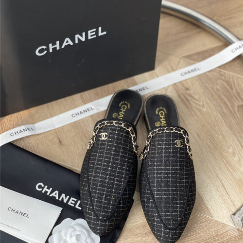 High Quality Luxury Chanel Classic Chain Slippers