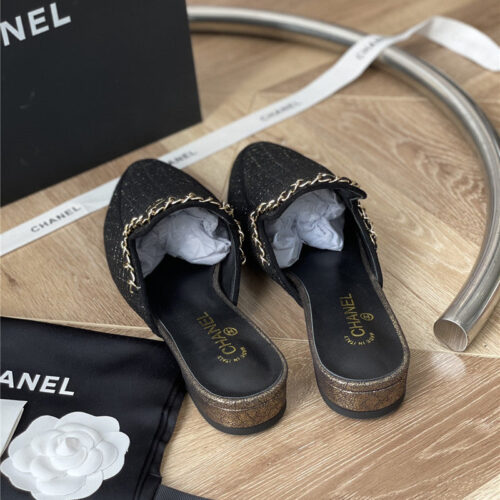 High Quality Luxury Chanel Classic Chain Slippers product detail