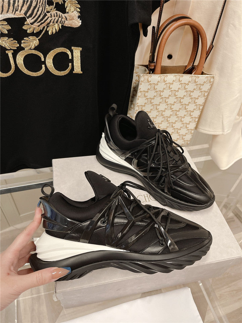 High Quality Luxury Jimmy Choo Cosmos Low Top Trainers Crystals product detail