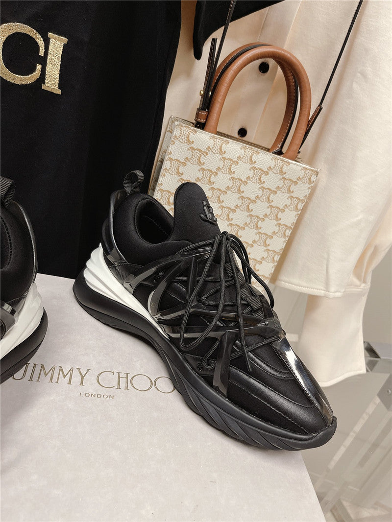 High Quality Luxury Jimmy Choo Cosmos Low Top Trainers Crystals product detail
