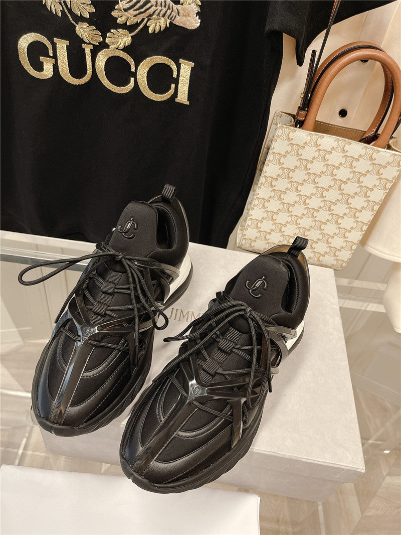 High Quality Luxury Jimmy Choo Cosmos Low Top Trainers Crystals product detail