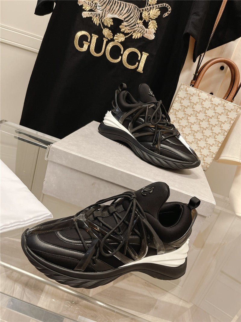 High Quality Luxury Jimmy Choo Cosmos Low Top Trainers Crystals product detail