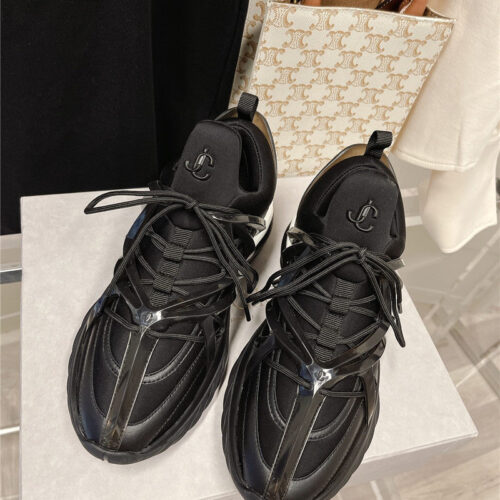 High Quality Luxury Jimmy Choo Cosmos Low Top Trainers Crystals product detail