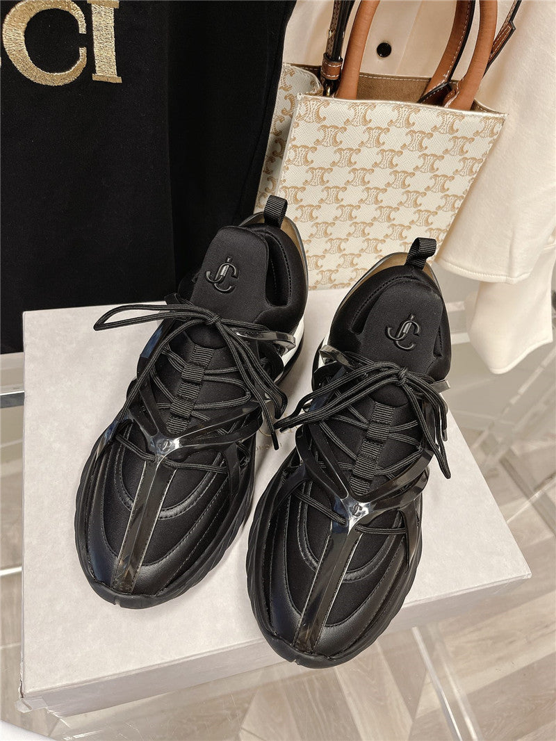High Quality Luxury Jimmy Choo Cosmos Low Top Trainers Crystals product detail