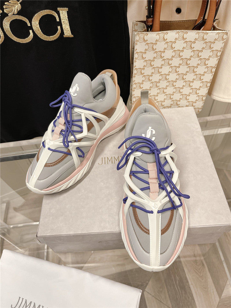 High Quality Luxury Jimmy Choo Cosmos Low Top Trainers Crystals – Style 02519 product detail