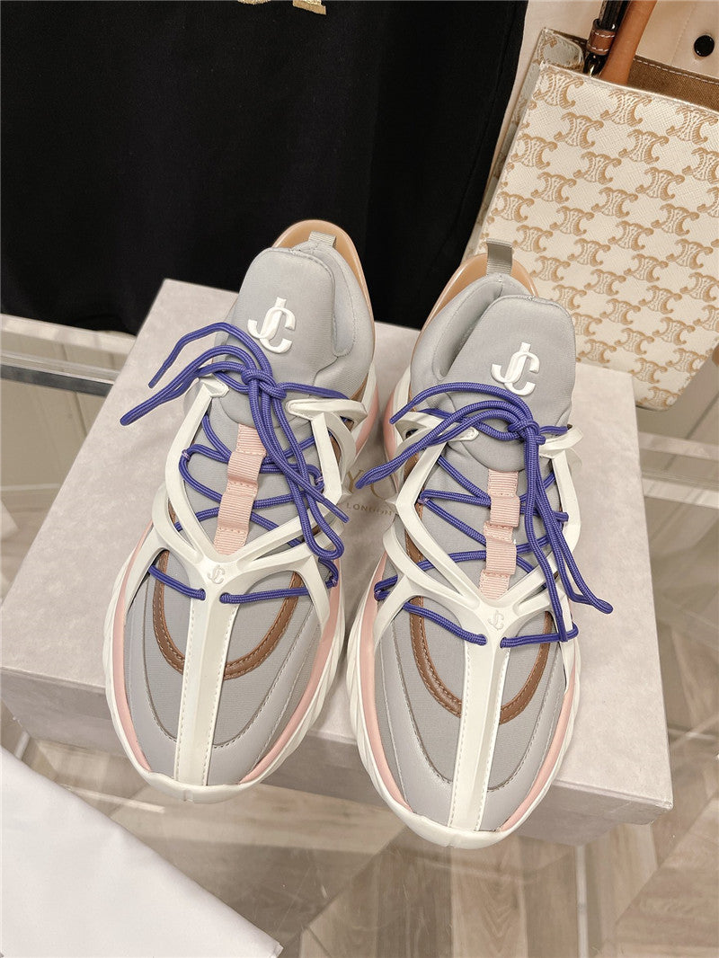 High Quality Luxury Jimmy Choo Cosmos Low Top Trainers Crystals – Style 02519 product detail