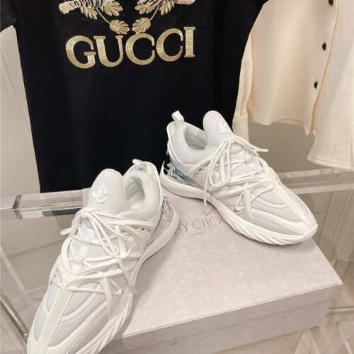 High Quality Luxury Jimmy Choo Cosmos Low Top Trainers Crystals – Style 97431 product detail