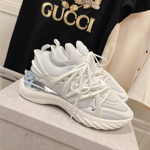 High Quality Luxury Jimmy Choo Cosmos Low Top Trainers Crystals – Style 97431