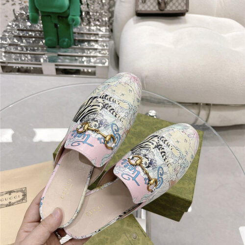 High Quality Luxury Gucci Horsebit Half Slippers – Style 17203 alternate view