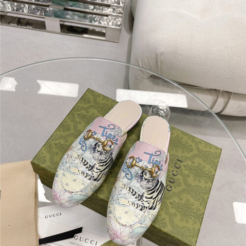 High Quality Luxury Gucci Horsebit Half Slippers – Style 17203 product detail
