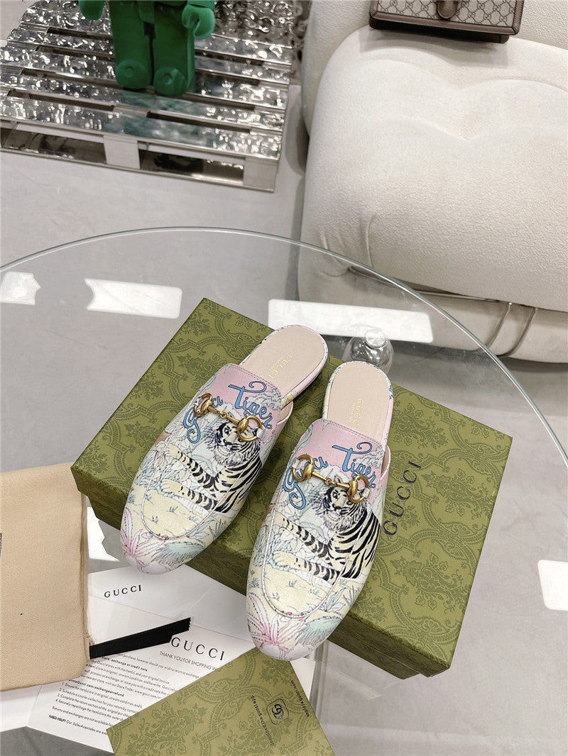 High Quality Luxury Gucci Horsebit Half Slippers – Style 17203 product detail