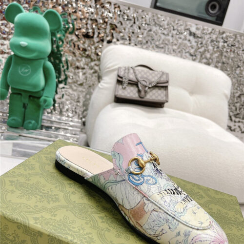 High Quality Luxury Gucci Horsebit Half Slippers – Style 17203 product detail
