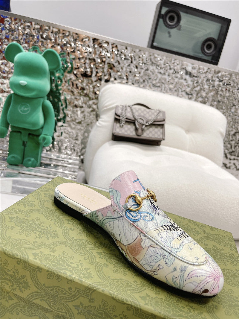 High Quality Luxury Gucci Horsebit Half Slippers – Style 17203 product detail