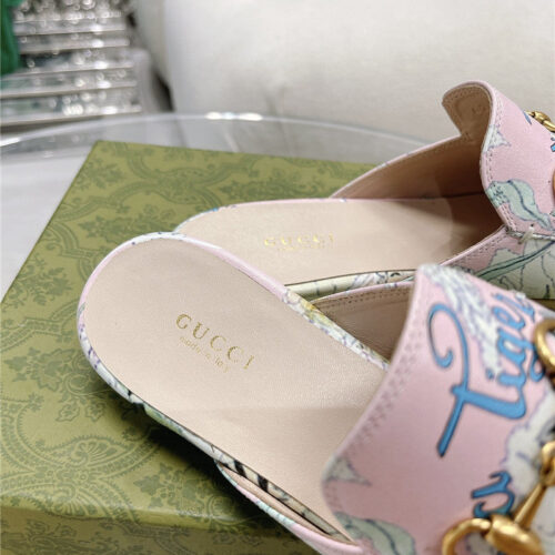 High Quality Luxury Gucci Horsebit Half Slippers – Style 17203 product detail