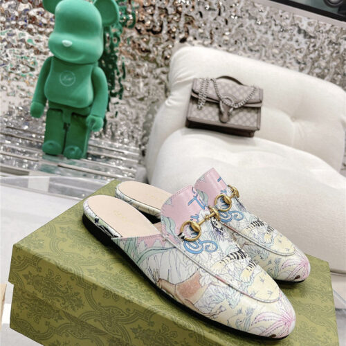 High Quality Luxury Gucci Horsebit Half Slippers – Style 17203