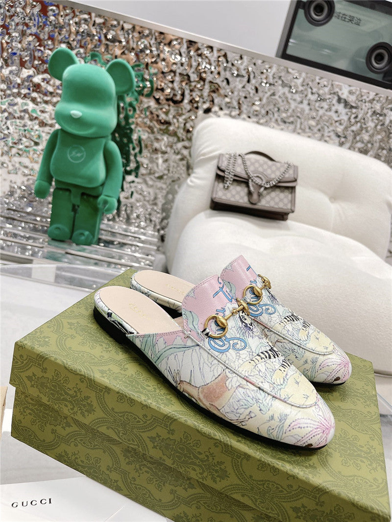 High Quality Luxury Gucci Horsebit Half Slippers – Style 17203