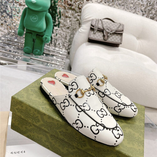 High Quality Luxury Gucci Horsebit Half Slippers