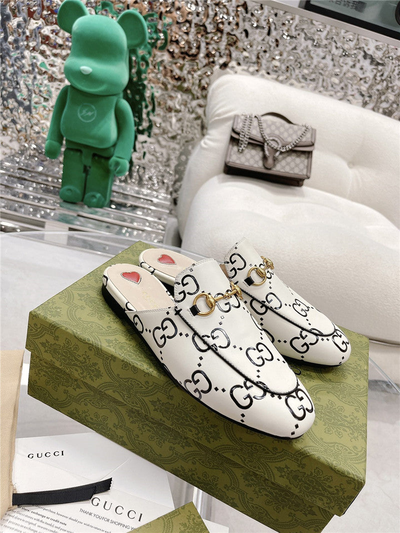 High Quality Luxury Gucci Horsebit Half Slippers