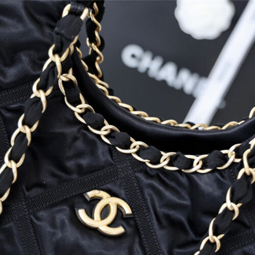 High Quality Luxury Chanel Black Nylon Shopping Bag product detail