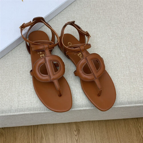 High Quality Luxury Dior Cd Letter Logo Flat Cutout Sandals – Style 84550