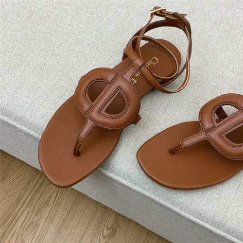 High Quality Luxury Dior Cd Letter Logo Flat Cutout Sandals – Style 84550 product detail