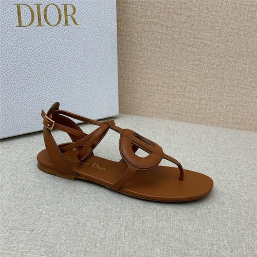 High Quality Luxury Dior Cd Letter Logo Flat Cutout Sandals – Style 84550 product detail