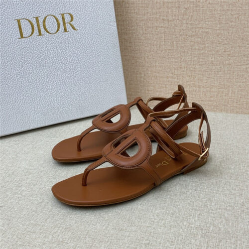 High Quality Luxury Dior Cd Letter Logo Flat Cutout Sandals – Style 84550 product detail