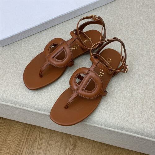 High Quality Luxury Dior Cd Letter Logo Flat Cutout Sandals – Style 84550 product detail