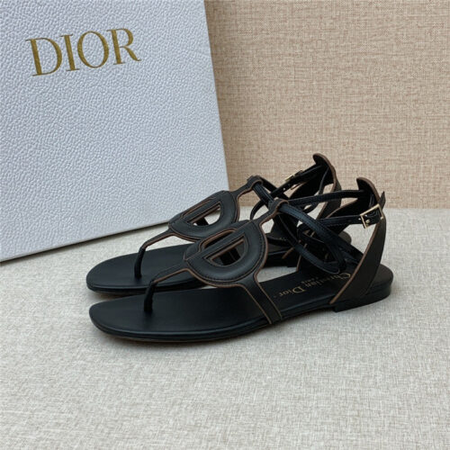 High Quality Luxury Dior Cd Letter Logo Flat Cutout Sandals – Style 30886 product detail