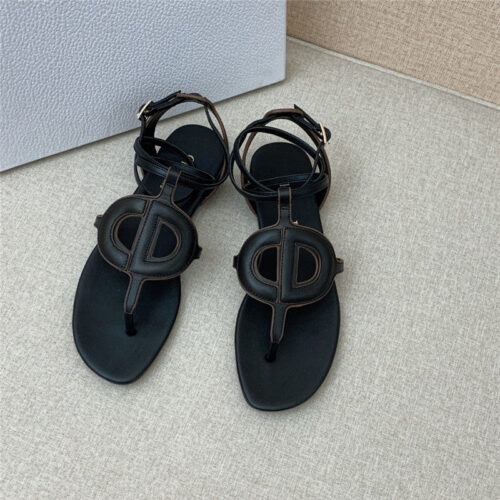 High Quality Luxury Dior Cd Letter Logo Flat Cutout Sandals – Style 30886 product detail