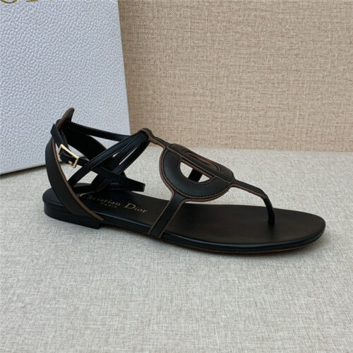 High Quality Luxury Dior Cd Letter Logo Flat Cutout Sandals – Style 30886 product detail