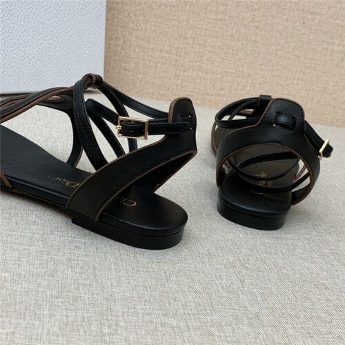 High Quality Luxury Dior Cd Letter Logo Flat Cutout Sandals – Style 30886 product detail